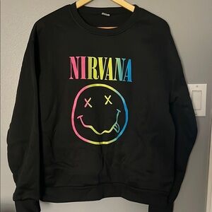 Nirvana Black Graphic Sweater